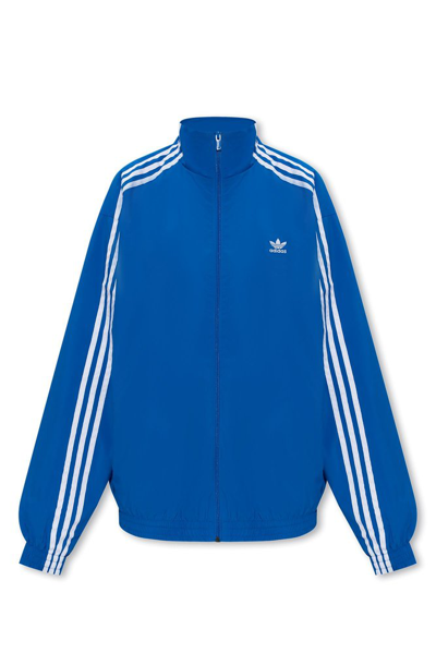 Adidas Originals Oversized Zipped Sweatshirt In Blue