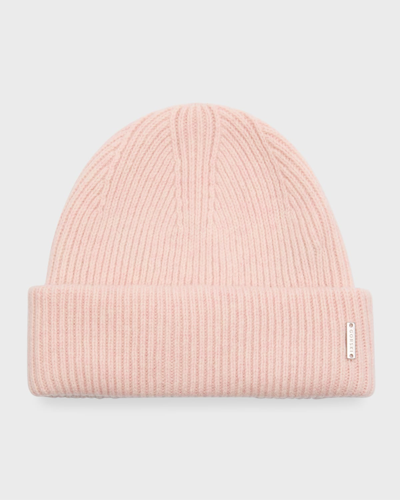 Gorski Wool Rib-knit Beanie In Pink
