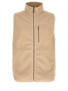 Harmony Paris Sleeveless Zipper Vest In Nude
