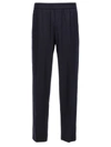 Harmony Paris Textured Slim-fit Trousers In Blue