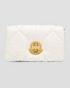 Moncler Puffer Crossbody Bag With Turn-lock In Natural