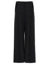 Mugler Cut-out Wide-leg Tailored Trousers In Black