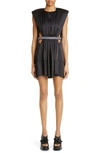 Stella Mccartney Embellished Satin Minidress In Black