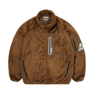 Pre-owned Palace Polartec High Loft Track Jacket 'brown'