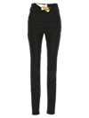 Area Black High Wasted Star Stud Leggings In Black