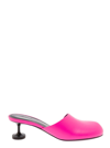 Balenciaga Lady Leather Kitten-heel Mules In Pink