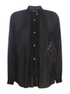 Forte Forte Motif Embroidered Buttoned Shirt In Black