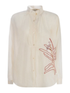Forte Forte Motif Embroidered Buttoned Shirt In Animal Print