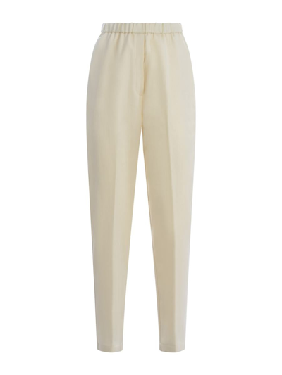 Forte Forte Trousers In Viscose Blend In Beige