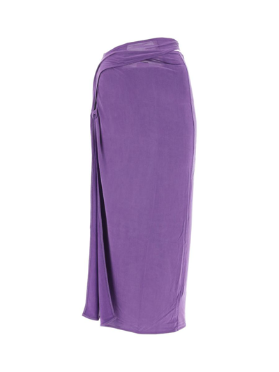 Jacquemus La Jupe Espelho Cut-out Skirt In Purple