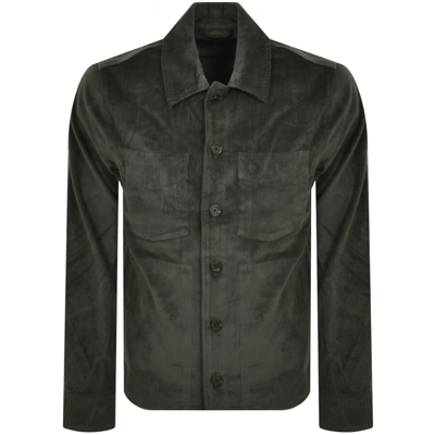 Fred Perry Cord Overshirt Green