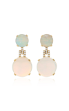 GOSHWARA 18K YELLOW GOLD OPAL AND DIAMOND EARRINGS