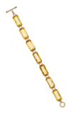 GOSHWARA 18K YELLOW GOLD CITRINE AND DIAMOND BRACELET
