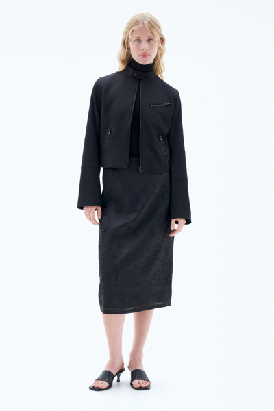 Filippa K 93 Twill Biker Jacket In Black