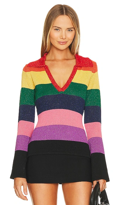 Olivia Rubin Jordan Knit Top In Multicoloured