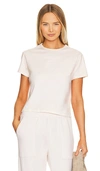 Monrow '50s Vintage Cropped Tee In Cream