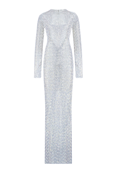 SANTA BRANDS SPARKLE WHITE MAXI DRESS WITH BOW