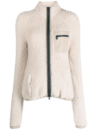 Brunello Cucinelli Faux-fur Effect Jacket In Neutrals