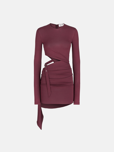 Attico Dark Grape Mini Dress In Dark Grapes