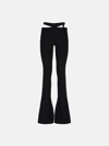 Attico Cut-out Flared Pants In Black