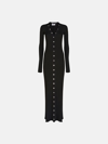 Attico Black Viscose Long Cardigan In Black