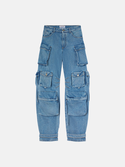 ATTICO ''FERN'' WASHED BLUE LONG PANTS