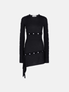 Attico Studded Asymmetric Convertible Dress In Black