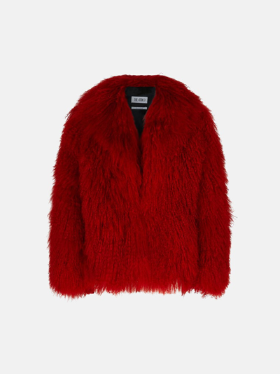 Attico The  Outerwear Gend - Red Short Coat Red Main Fabric: 100% Mongolia Fur, Lining: 100% Viscose