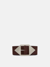 Attico The  Accessories Gend - Chocolate Belt Chocolate Main Leather: 100% Suede Bos Taurus Farm Rais In Chocolate