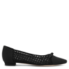 MANOLO BLAHNIK TIAKALA BLACK MESH BALLET FLATS