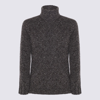 GIORGIO ARMANI GIORGIO ARMANI BROWN CASHMERE AND SILK BLEND MELANGE SWEATER