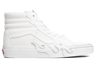 Vans Sk8-hi Flame Shoes In White/white