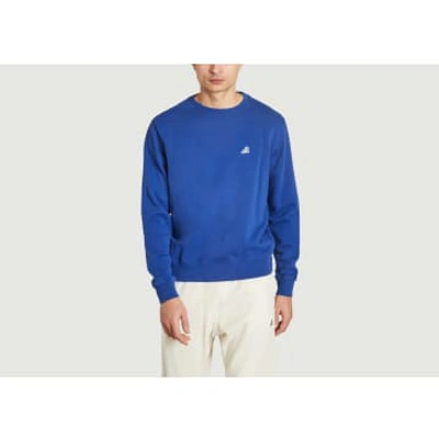 Autry Tennis Logo-patch Cotton Sweatshirt In Blue