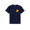 VILEBREQUIN - PORTISOL COTTON T-SHIRT WITH TURTLE PATCH IN NAVY BLUE PTSC4P86-390