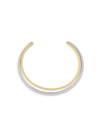 Saint Laurent Women's Double Torc Necklace In Metal In Gold