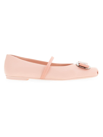 Ferragamo Women's Zina Leather Sandals In Pink