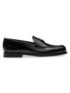PRADA MEN'S BRUSHED LEATHER LOAFERS