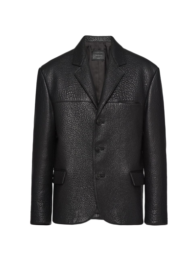 PRADA MEN'S NAPPA-LEATHER JACKET