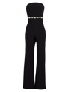 Retroféte Glenda Embellished Strapless Jumpsuit In Black Silver