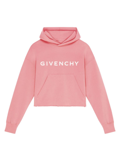 GIVENCHY WOMEN'S ARCHETYPE OVERSIZED CROPPED HOODIE