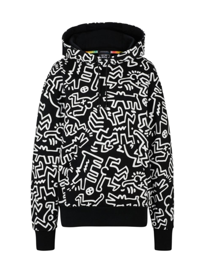 Hugo Boss Boss X Keith Haring Cotton Hoodie With Special Artwork In Black