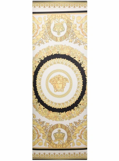 Versace Black / White / Gold Rubber Yoga Mat With I Love Baroque Decoration In Not Applicable