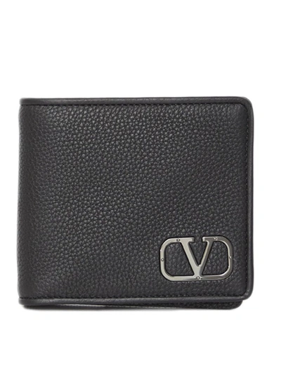 Valentino Garavani Vlogo Type Wallet In Black