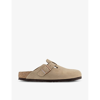 Birkenstock Boston Soft Footbed Suede Clog In Tobacco Brown