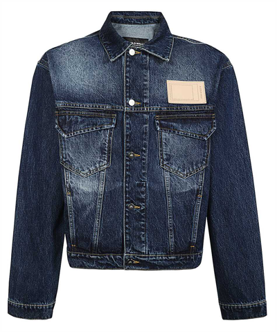 A-cold-wall* Vintage Wash Cotton Denim Jacket In Blue