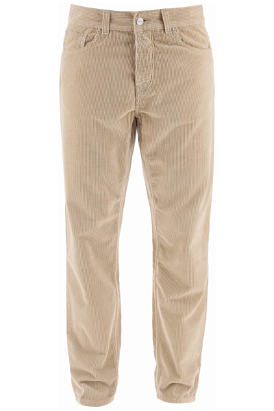 Carhartt Wip Newel Corduroy Pants In Beige