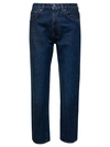 TOTÊME CROPPED STRAIGHT JEANS IN BLUE DENIM COTTON