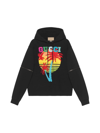 GUCCI REMOVABLE SLEEVE SUNSET LOGO HOODIE