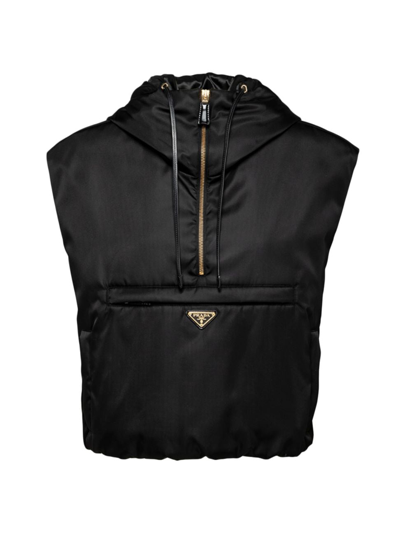 Prada Re-nylon Waistcoat In Black