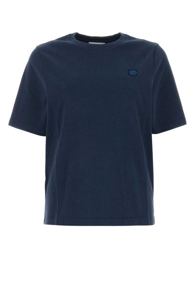Maison Kitsuné Fox Head Cotton T-shirt In Blue